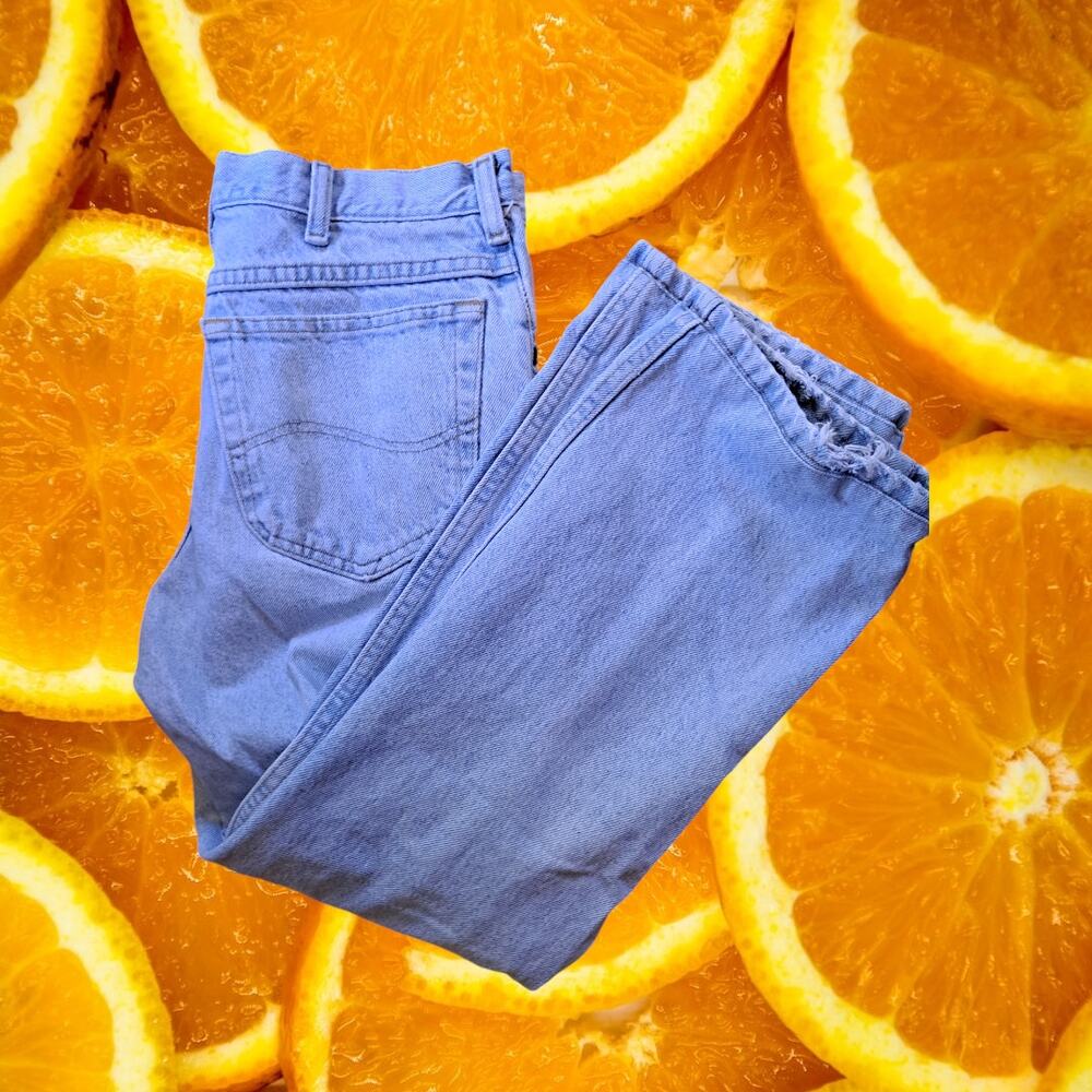 Lee Distressed Light Wash Blue Straight Leg 1005‎ Cotton Jeans Size 34 A